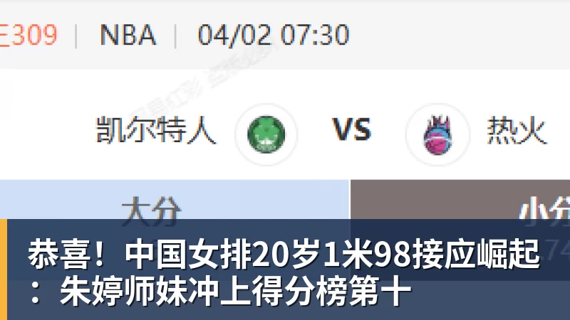 乐冠体育恭喜！中国女排20岁1米98接应崛起：朱婷师妹冲上得分榜第十